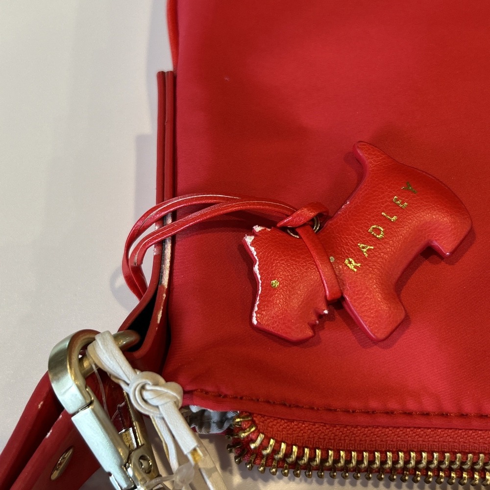 Radley London‎ Large Compartment Crossbody Bag RED Flaw - Picture 6 of 16